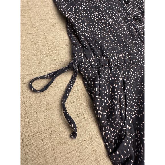 PASSION LILIE Romper Womens XS Rainey Organic Jumpsuit Navy Blue Sleeveless - Picture 10 of 13